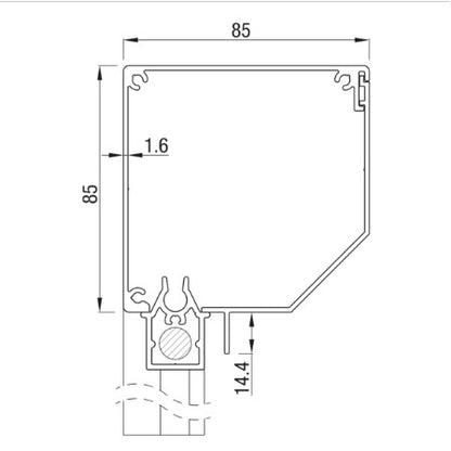 Screen GOMline Vision 85 Staaldraad Geleiding