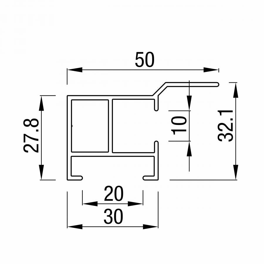 close-up van HTF-LIP geleider voor zonwering, duurzaam en stevig ontworpen voor optimale bediening