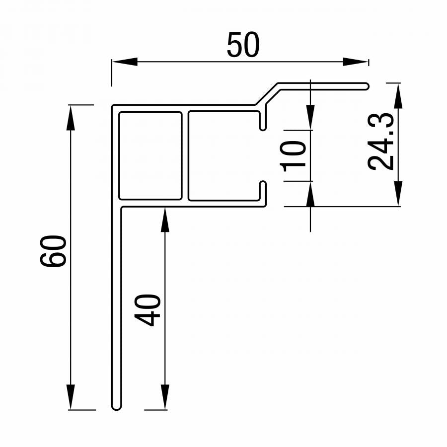 close-up van LHTF-LIP geleider voor zonwering, duurzaam en stevig ontworpen voor optimale bediening