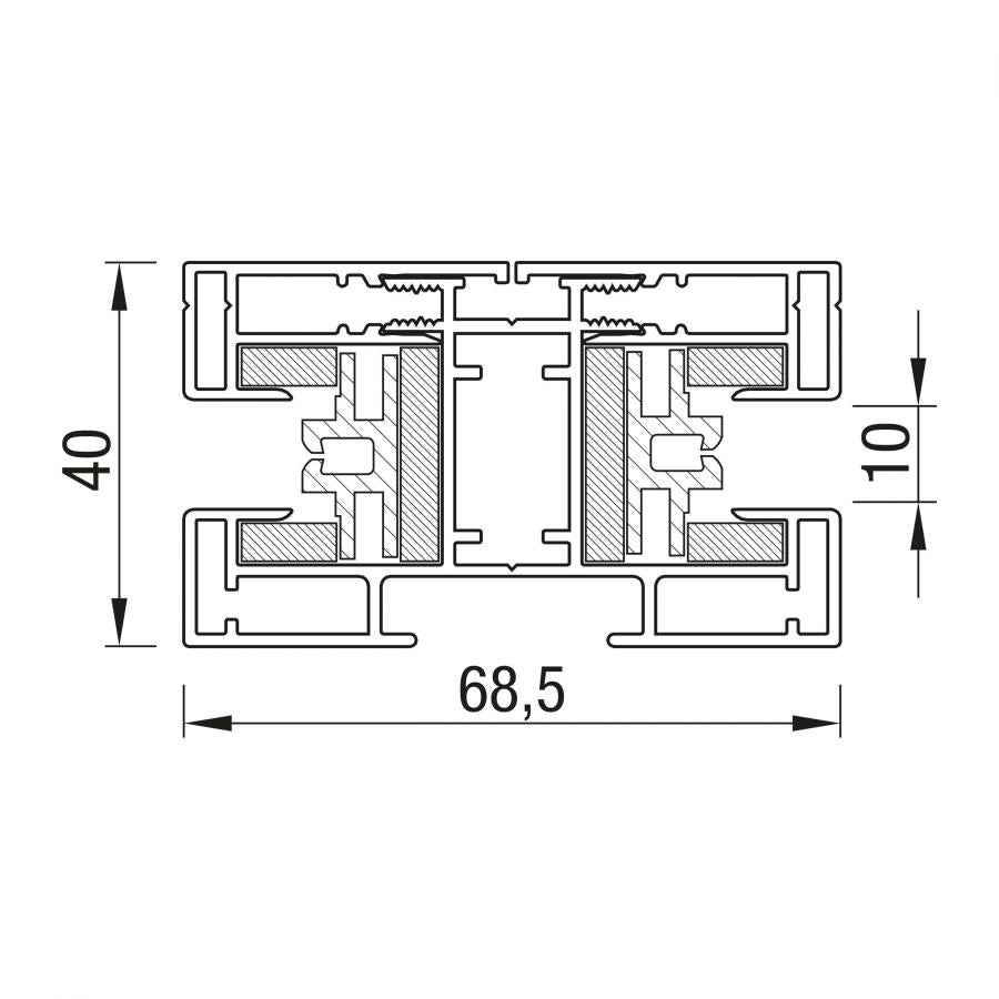close-up van MSTG geleider voor zonwering, duurzaam en stevig ontworpen voor optimale bediening