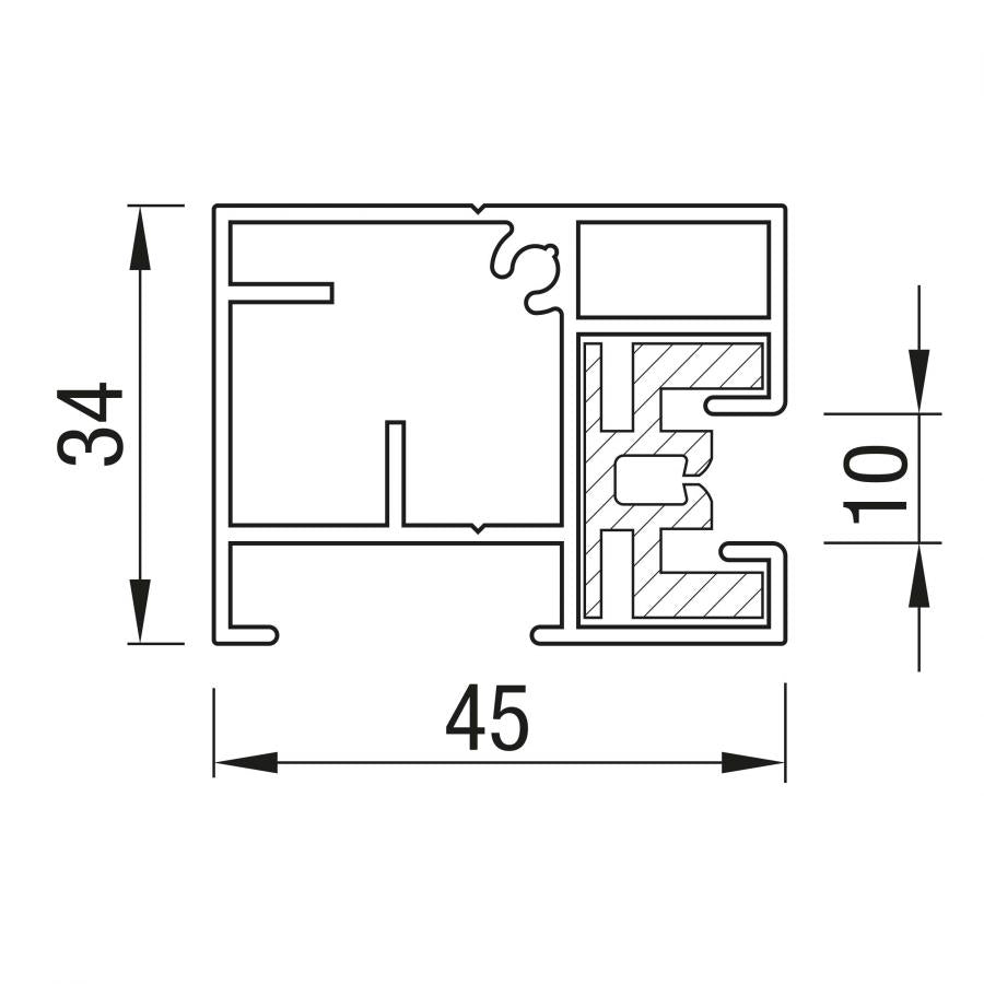 close-up van UG geleider voor zonwering, duurzaam en stevig ontworpen voor optimale bediening