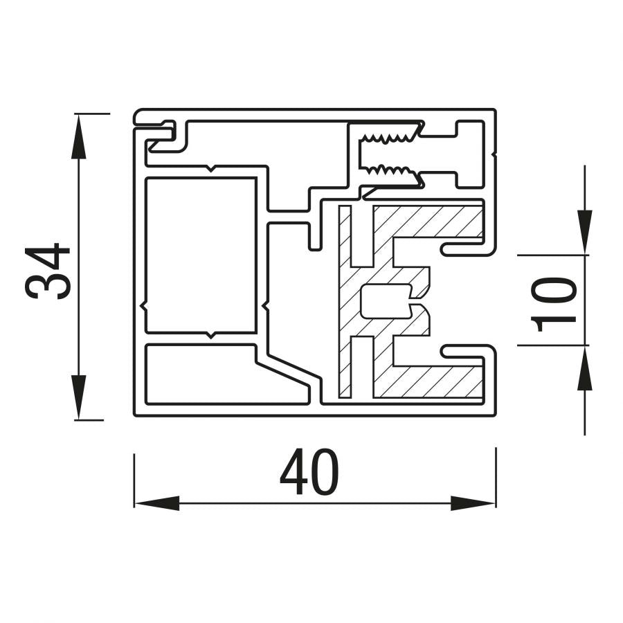 close-up van UTG-S geleider voor zonwering, duurzaam en stevig ontworpen voor optimale bediening