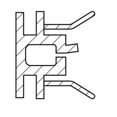 Close-up van extra inlay optie bij zonwering