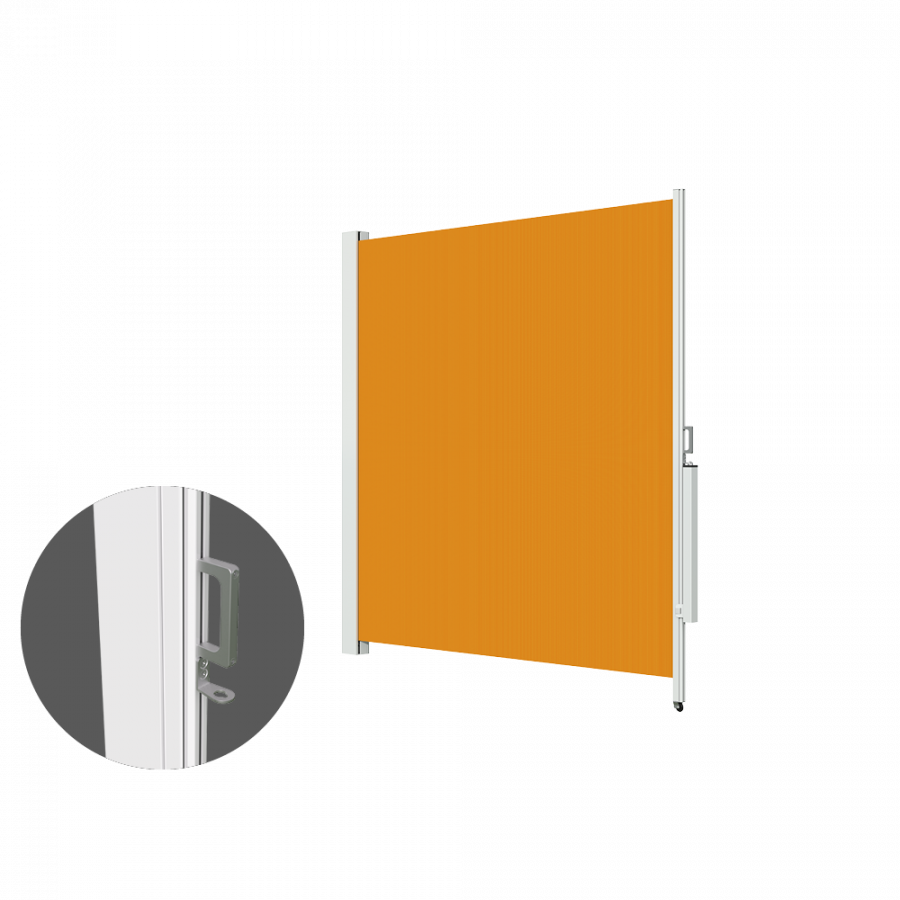 Lewens Micro 700 zijwaarts oprolbaar zonnescherm voor balkon met handgreep en cassette