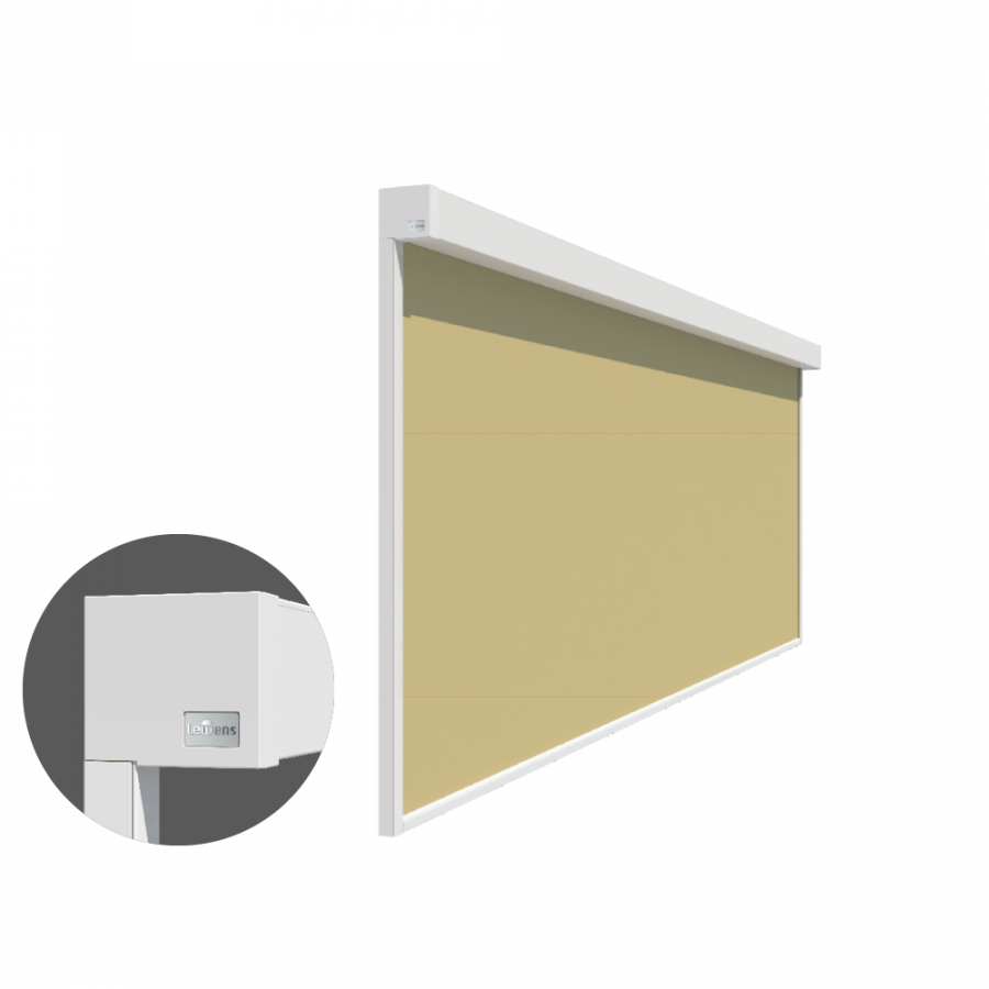 Micro 4000verticale zonwering met zip-doekgeleiding voor doorgang glazen dak en grote ramen