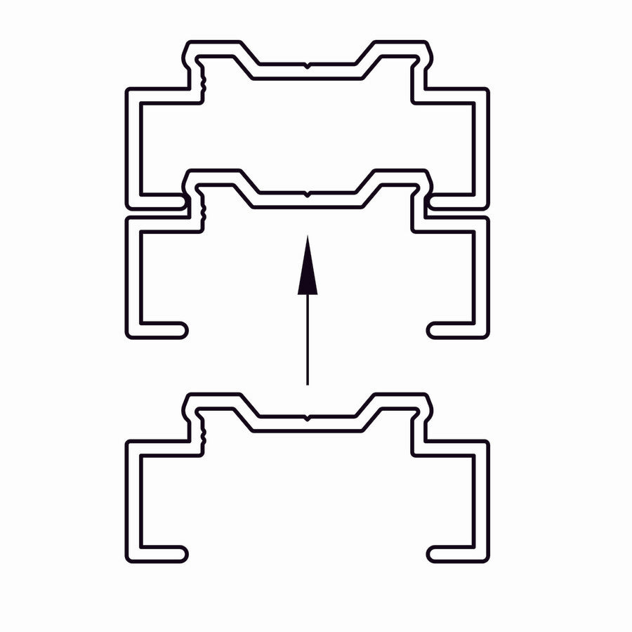 Close-up van extra opvulprofiel optie bij zonwering
